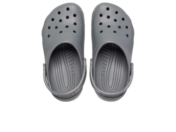 Crocs Classic Clog 206991 - Charcoal Grey top view on a white background.