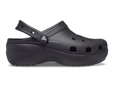 Crocs Classic Platform Clog 206750 in Black Outer view