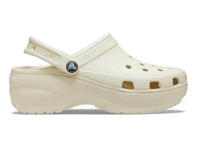 Crocs Classic Platform Clog 206750 in Off White Outer View