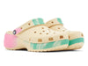 Crocs Classic Platform Clog Ombre 208278-1FR in Vanilla Multi upper view