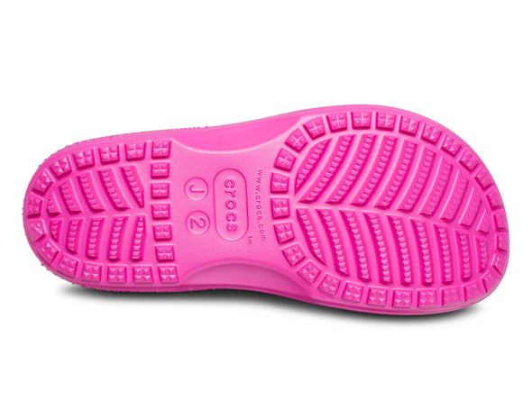 Crocs Kids Classic Boot 208544 in Juice sole view