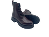 Dubarry Kelsea 2821 13 - pair of Burgundy ankle boots with laces on a white background