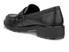 Ecco 231333 01001 Metropole Vienna loafer shoe in Black on white background