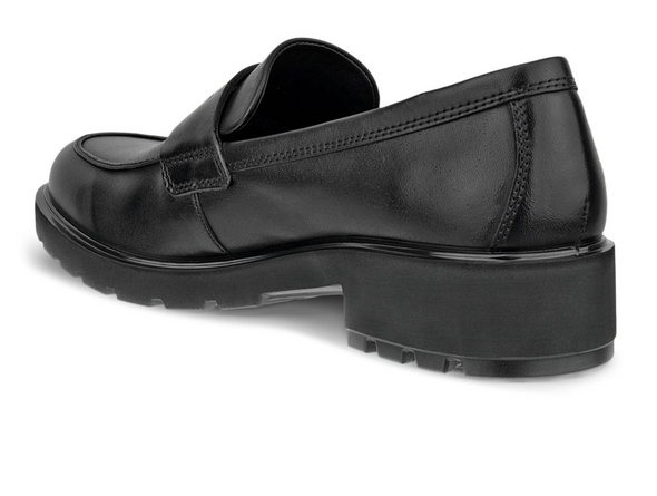 Ecco 231333 01001 Metropole Vienna loafer shoe in Black on white background