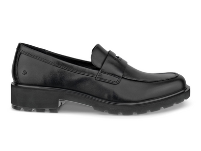Ecco 231333 01001 Metropole Vienna loafer shoe in Black on white background