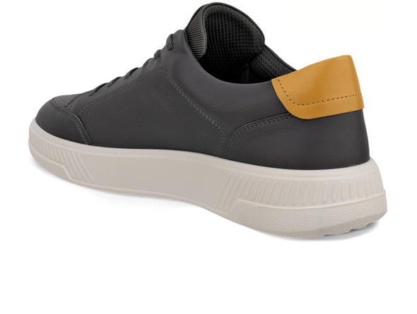 ECCO 551604-61376 Move M laced sneakers in Magnet grey with a Nutmeg  heel and a white sole on a white background back view