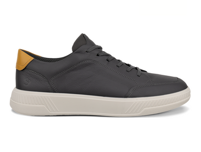 ECCO 551604-61376 Move M laced sneakers in Magnet grey with a Nutmeg  heel and a white sole on a white background