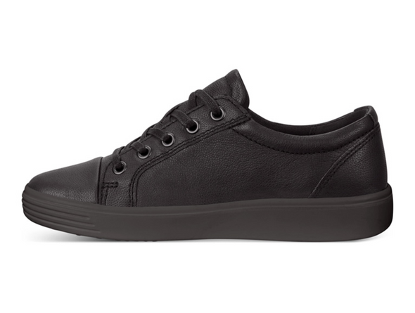 Ecco S7 Teen 780013-51052 laced Black shoe on white background
