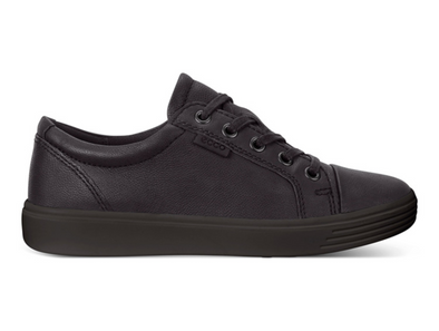 Ecco S7 Teen 780013-51052 laced Black shoe on white background
