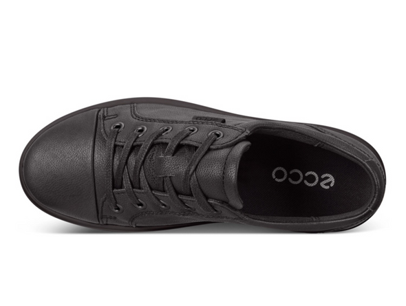 Ecco S7 Teen 780013-51052 laced Black shoe on white background