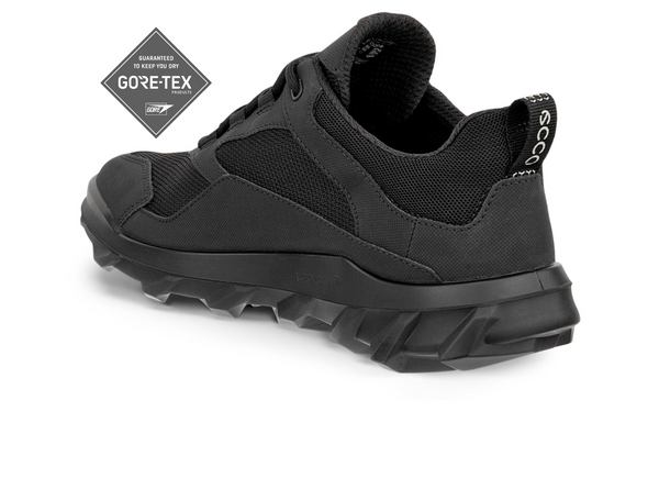 Ecco MX 820193-51052 - laced Black Gore-Tex shoe against a white background, inner view
