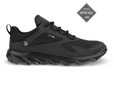 Ecco MX 820193-51052 - laced Black Gore-Tex shoe against a white background.