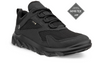 Ecco MX 820193-51052 - laced Black Gore-Tex shoe against a white background, upper view