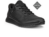Ecco 835303-01001 Exostride - Black laced Gore-Tex sneaker on white background upper view
