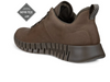 ECCO Gruuv GTX M 525224-02559 - Dark Clay laced sneaker with Gore Tex logo on white background back view