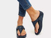 Fitflop Lulu Glitter Toe Post X03-399-050 - Midnight Navy model view