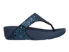 Fitflop Lulu Glitter Toe Post X03-399-050 - Midnight Navy outer view