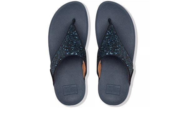 Fitflop Lulu Glitter Toe Post X03-399-050 - Midnight Navy top view