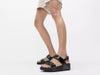 FitFlop Lulu Glitter Back Strap - Black model view