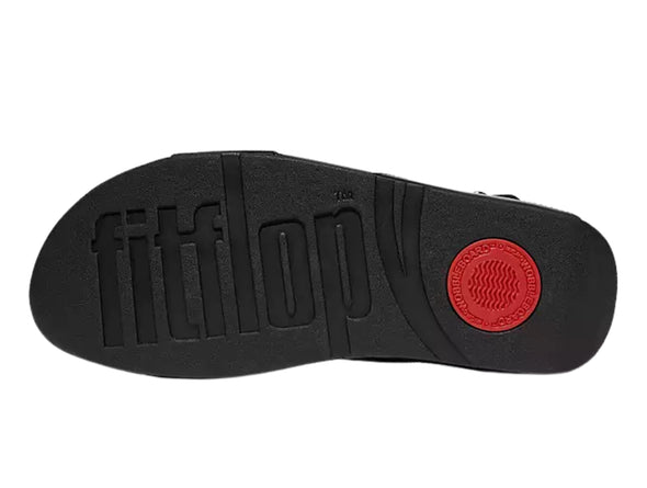 FitFlop Lulu Glitter Back Strap - Black sole view