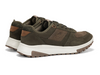 Fluchos F2013 Arion - Green laced sneaker with a white sole on a white background back view