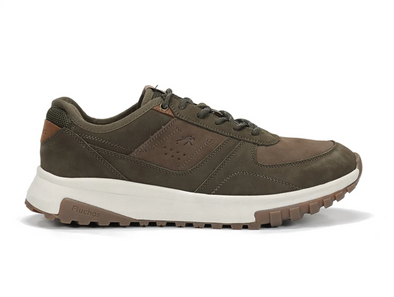 Fluchos F2013 Arion - Green laced sneaker with a white sole on a white background