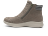  G-Comfort P-825G - Grey zipped ankle boot with light  coloured sole on a white background inner view