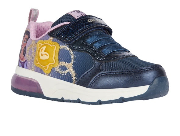 GEOX Spaceclub Girl J458VA in Navy Lavender upper 1 view