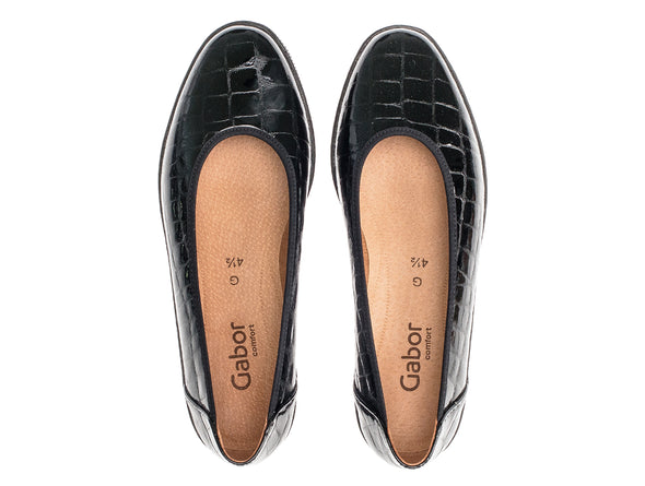Gabor 06.400.97 in Black Patent top view