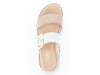 Gabor 62.744.58 Aviemore Rose White leather sandal, open-toe, Velcro strap, buckle detail, G-width fit, 6.5cm top