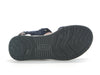 Gabor Rolling Soft 66.889.36 navy walking sandal with leather upper, flexible outsole, stabilizer, and soft foam cushioning