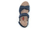 Gabor Rolling Soft 66.889.36 navy walking sandal with leather upper, flexible outsole, stabilizer, and soft foam cushioning