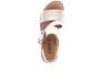 Gabor 64.770.64 Drama Champagne leather sandal, Velcro closure, O-ring buckle, and 7.5cm wedge heel, top