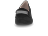 Gabor 71.432.17 - Black suede loafer with a low block heel on a white background front view