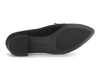 Gabor 71.432.17 - Black suede loafer with a low block heel on a white background sole view