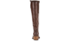 Gabor 71.889.21 - Brown knee high boot with a block heel, low, on a white background back view
