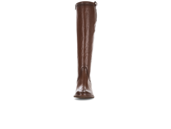 Gabor 71.889.21 - Brown knee high boot on a white background, front view