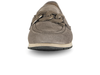Gabor 72.415.30 Bea - Truffle suede loafer with a decorative buckle on a white background front view