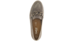 Gabor 72.415.30 Bea - Truffle suede loafer with a decorative buckle on a white background top view