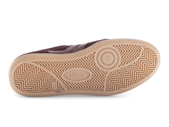 Gabor 73.300.15 West wine sneaker, beige sole on whit background