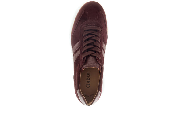 Gabor 73.300.15 West wine sneaker, beige sole on whit background