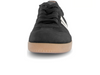 Gabor 73.300.17 West - laced Black sneaker with white stripes and a rubber sole on a white background front view