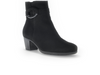 Gabor 75.523.17 - Black Suede ankle boot on white background