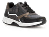 Gabor Rolling Soft 76.878.89 Adora - laced sneaker with zip in Anthracite Black with white sole