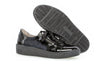 Gabor 73.334.97 Black Patent shoe with platform sole on white background