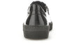 Gabor 73.334.97 Black Patent shoe with platform sole on white background