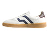 Gant Cuzima 665 in White Navy. Laced retro sneaker with a gum sole, leather and suede, inner view.