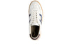 Gant Cuzima 665 in White Navy. Laced retro sneaker with a gum sole, leather and suede, sole view.