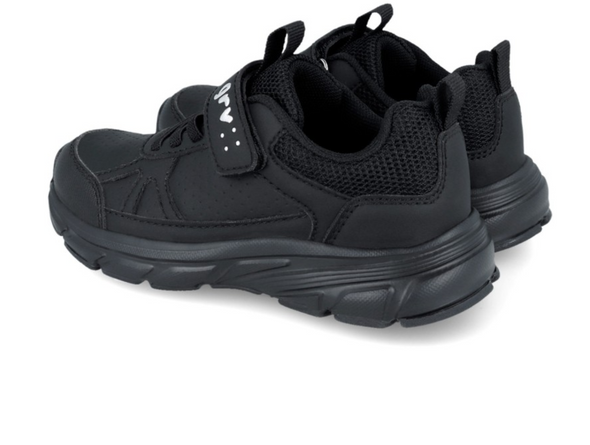 Garvalin 251710-A054 - Black athletic shoe with Velcro strap on white black ground inner view