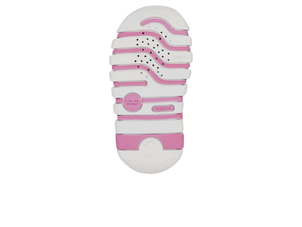 Geox B3558A Iupidoo Baby in Pink Yellow sole view